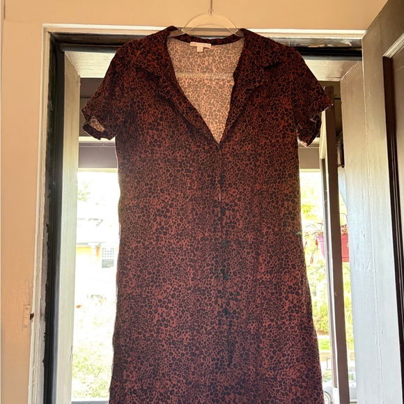 Gianni Bini Dresses & Skirts - Leopard Print Button-Up Dress